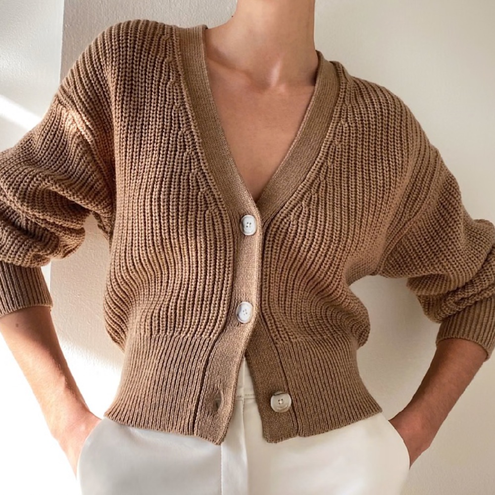 Babaton Canberra Merino Wool Knit Cardigan Sweater